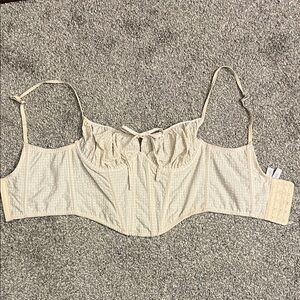 Urban Outfitters Cream Lace Corset Style Bra